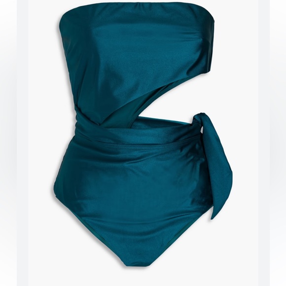 Zimmermann Teal Side Tie One Piece, size 4, $310 - Picture 2 of 10